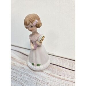 ENESCO Growing Up Birthday Girls Porcelain Figurine Age 5 Brunette Hair Tag box
